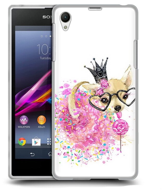 Чехол задняя-панель-накладка-бампер MyPads сладкая принцесса для Sony Xperia Z1 противоударный