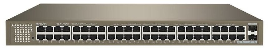 Коммутатор 48PORT 1000M 2SFP Tenda Teg1050f Teg1050f 1491600₽