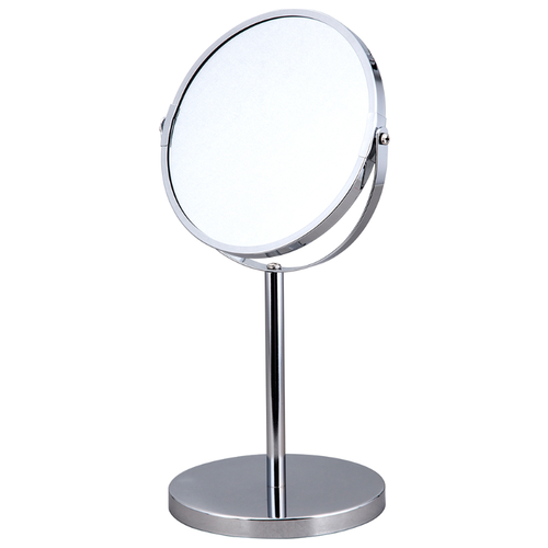 Зеркало косметическое настольное на ножке хром зеркало настольное металлическое увеличительное двухстороннее круглое 7 диаметр 16 9 см