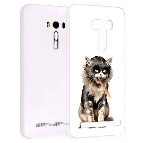 Чехол задняя-панель-накладка-бампер MyPads дьяволский кот для ASUS ZenFone Selfie ZD551KL 5.5 (Z00UD) противоударный