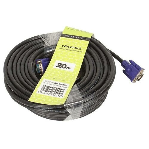 Кабель VGA 20.0м VCOM Telecom 2 фильтра QCG120H-20M кабель vcom hdmi cg150s 20m