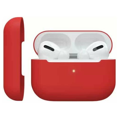 Силиконовый чехол Red Line для зарядного кейса AirPods Pro, красный