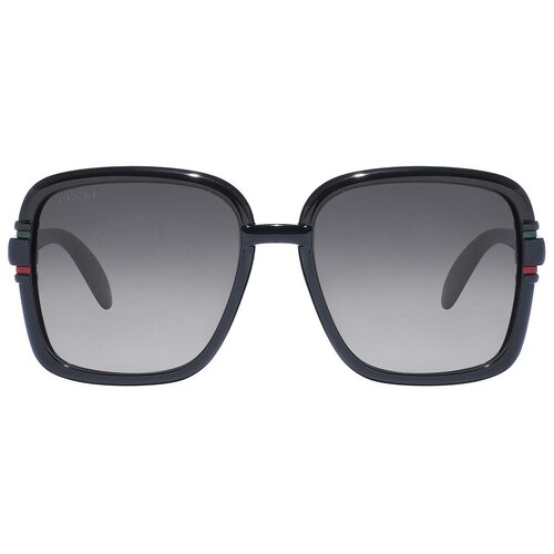 фото Солнцезащитные очки gucci gucci 1066s 001, квадратные, оправа: пластик, с защитой от уф, для женщин, серый