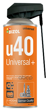 Смазка-Спрей Универсальная Bizol 0,4л Universal+ U40* BIZOL арт. 80007