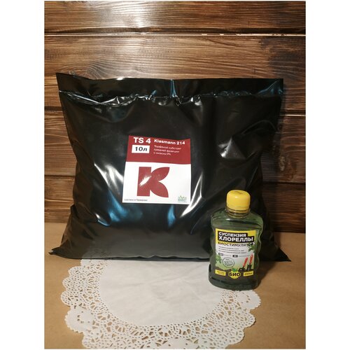 Комплект кислого торфа Класманн ТС-4 214 10л крупной фракции и препарата Хлорелла 250мл