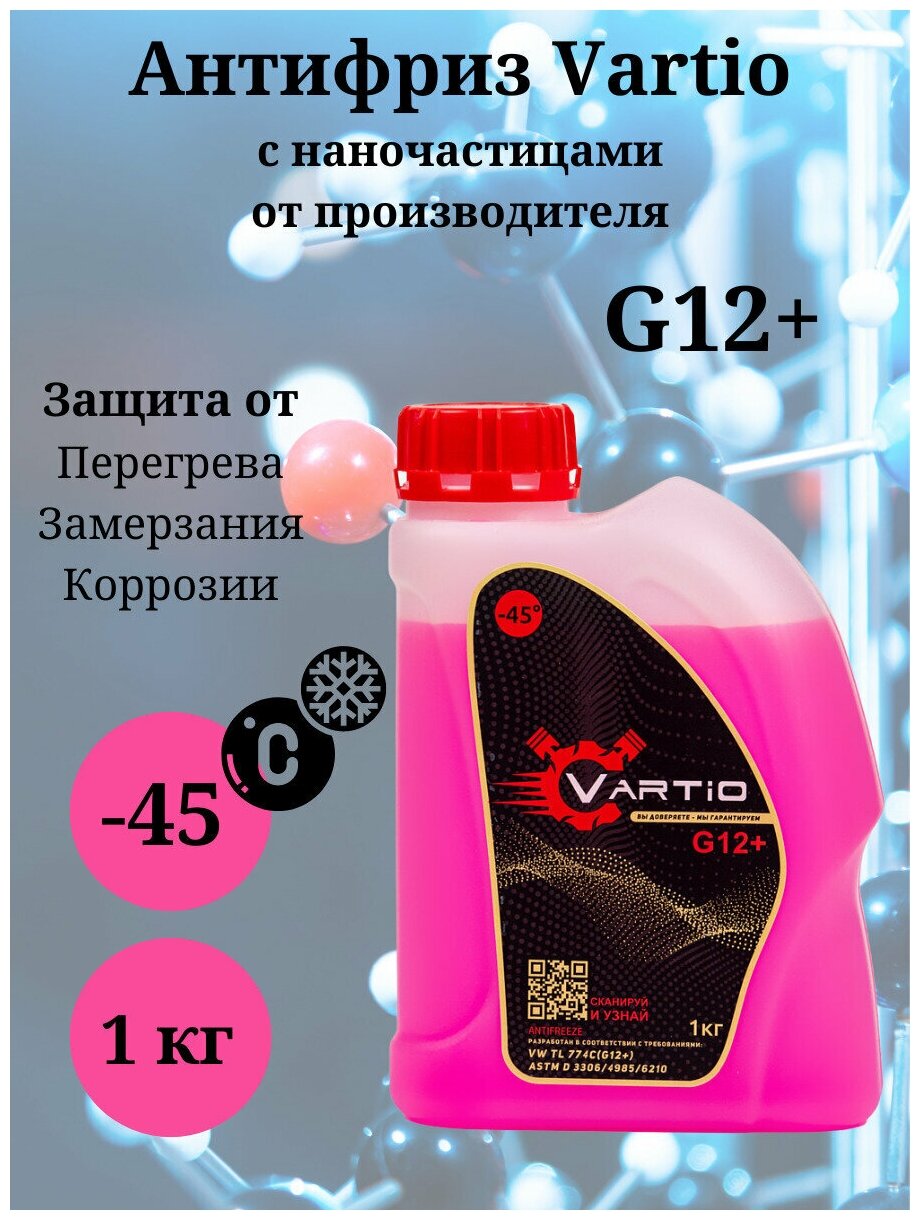 Антифриз Vartio - 45 (G12+) красный 1 кг