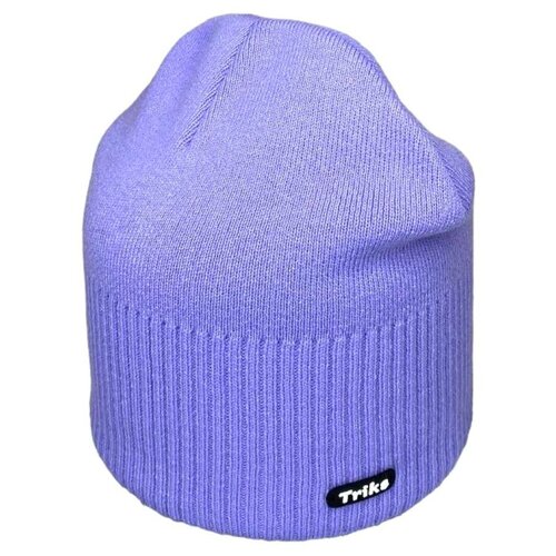 фото Шапка женская трикотажная зимняя демисезон / цвет васильковый triks