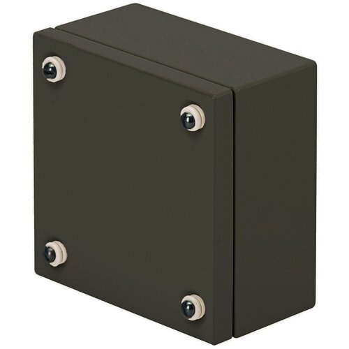 Бокс электротехнический ALAS-17.11 черный в сборе со съемной дверцей на винтах