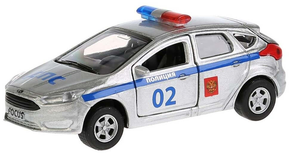 Модель машины Технопарк Ford Focus хэтчбек, Полиция, инерционная SВ-17-81-FF-Р-WВ