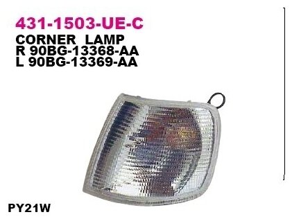 DEPO 4311503LUEC 431-1503L-C_указатель поворота левый белый\ Ford Sierra 90-93