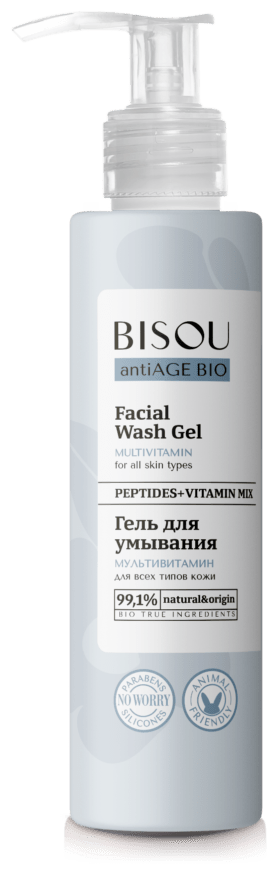 BISOU гель для умывания Мультивитамин для всех типов кожи, 150 мл, 180 г