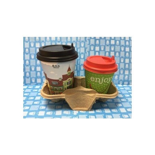 Держатель для 2-х стаканов натур соэмз (х150), набор 150 шт