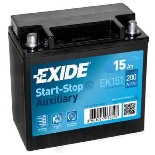 Аккумулятор дополнительный Exide EK151 15 Ач 200А