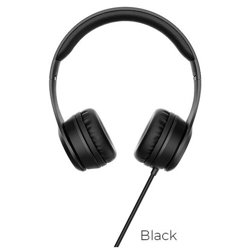 Наушники Hoco W21 проводные накладные с микрофоном Jack 35 мм 12 м черные 96800₽