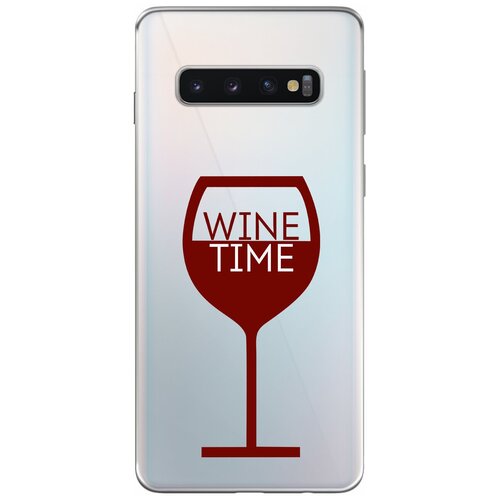 Силиконовый чехол Mcover на Samsung Galaxy S10 с рисунком Время пить вино силиконовый чехол mcover для samsung galaxy a22 с рисунком время пить вино