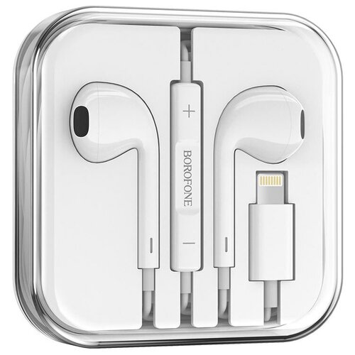 Наушники разъем Lightning для iP Гарнитура Lightning наушники вкладыши Borofone BM56 белые 49900₽