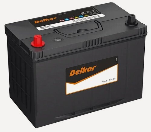 Изображение товара Аккумулятор автомобильный Delkor 105D31R 90 А/ч 750 А прям. пол. Азия авто (305х172х225) с бортиком 2024г