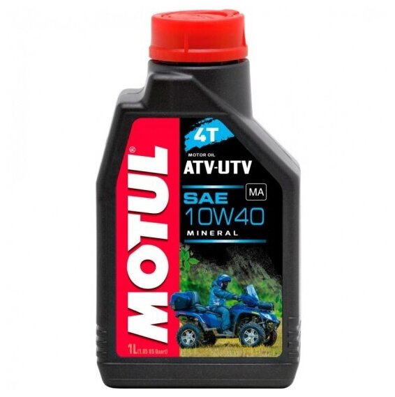Моторное масло Motul ATV-UT 4T 10W-40 для мотовездеходов и квадроциклов, 1 л
