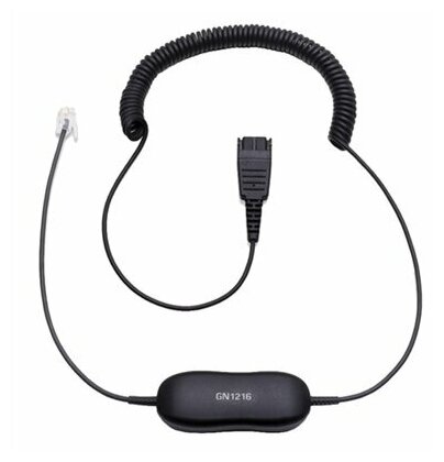 Кабель-переходник аудио JABRA GN1216 SmartCord SC Avaya, QD - RJ10 , 0.8м, черный [88001-03] - фото №4