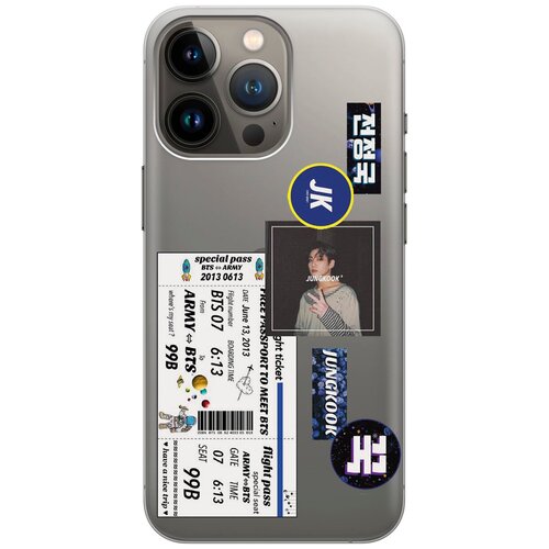 Силиконовый чехол на Apple iPhone 14 Pro Max / Эпл Айфон 14 Про Макс с рисунком BTS Stickers силиконовый чехол на apple iphone 14 pro max эпл айфон 14 про макс с рисунком paris stickers