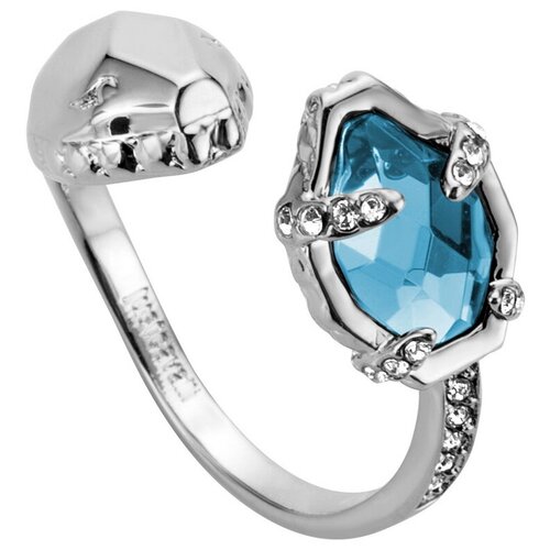 Кольцо Just Cavalli, кристалл, размер 17, серебряный