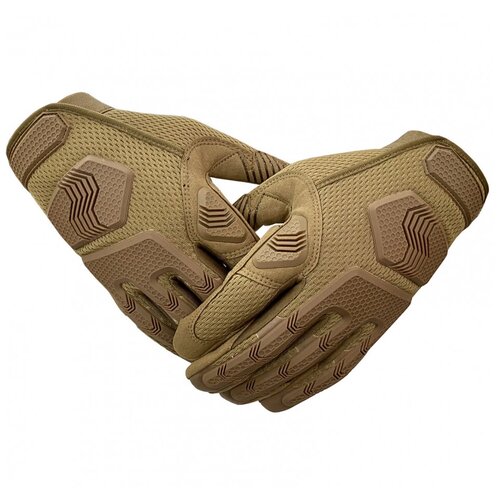 фото Тактические перчатки хаки-песок, l (22 см) без бренда