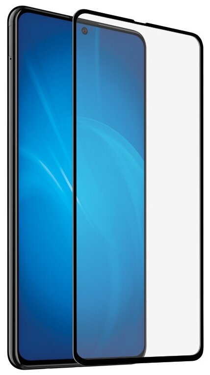 DF / Закаленное стекло с цветной рамкой для телефона Samsung Galaxy A51 на смартфон Самсунг Галакси А51 DF sColor-85 (black)