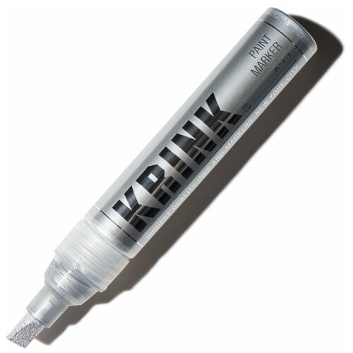Макрер для граффити, теггинга и каллиграфии с краской Krink K-75 со скошенным пером 7 мм цвет серебряный