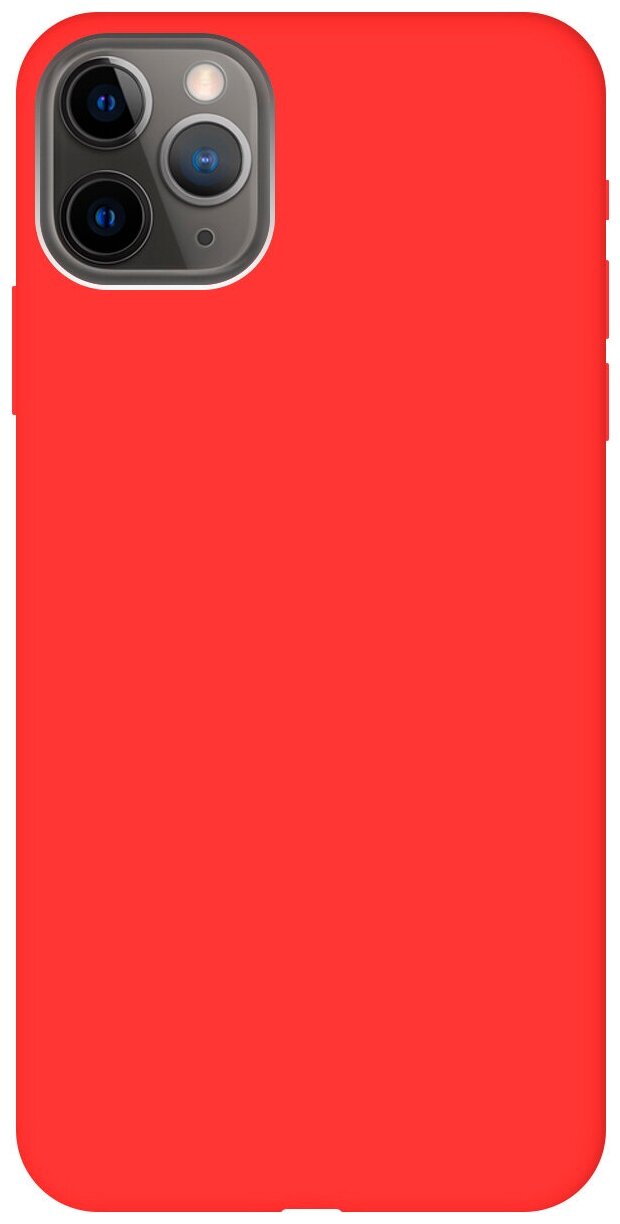 Силиконовый чехол на Apple iPhone 11 Pro Max / Эпл Айфон 11 Про Макс Silky Touch Premium красный