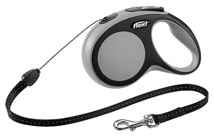 FLEXI NEW COMFORT CORD тросовый поводок рулетка для животных 5 м размер S черный (1 шт) - фотография № 10