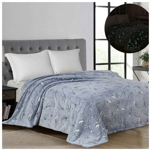 Плед светящийся 150х200, велсофт 280г/м, пэ100%