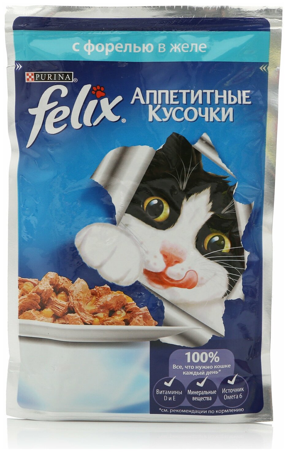 Корм для кошек (желе) Felix Форель 85 г - фотография № 5