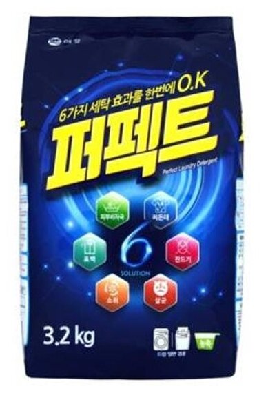 Стиральный порошок Kerasys Aekyung Perfect Multy Solution с кислородным отбеливателем 3,2 кг