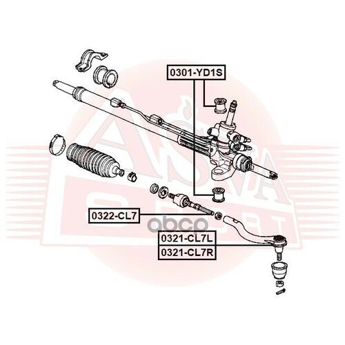 Сайлентблок Рулевой Рейки ASVA 0301YD1S