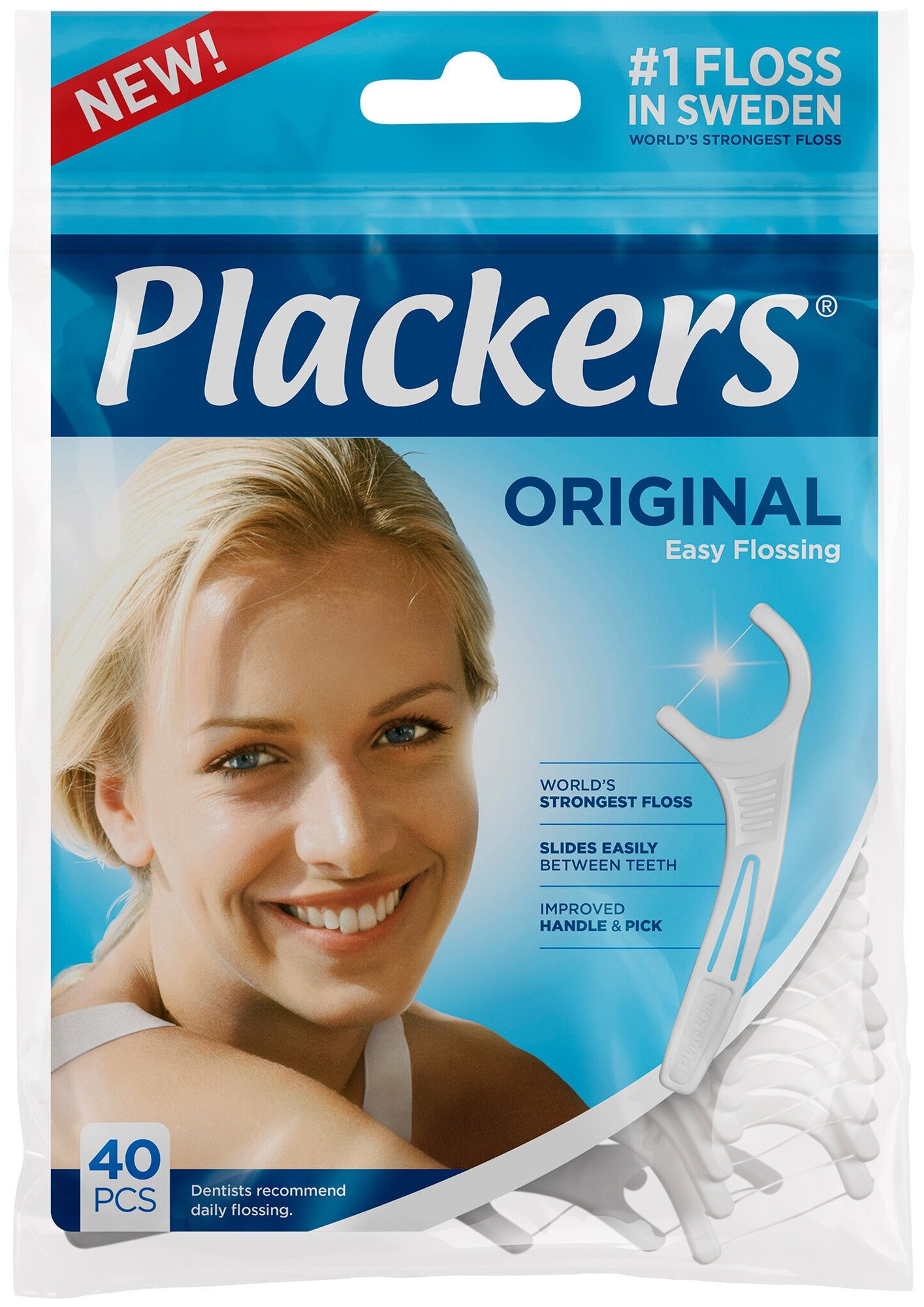 Зубная нить/Флоссеры Plackers Original (38 шт.)