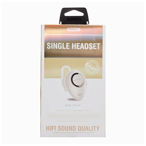 Беспроводные наушники REMAX RB-T22 Headset Bluetooth 50 мАч белый 60 мВт 87400₽