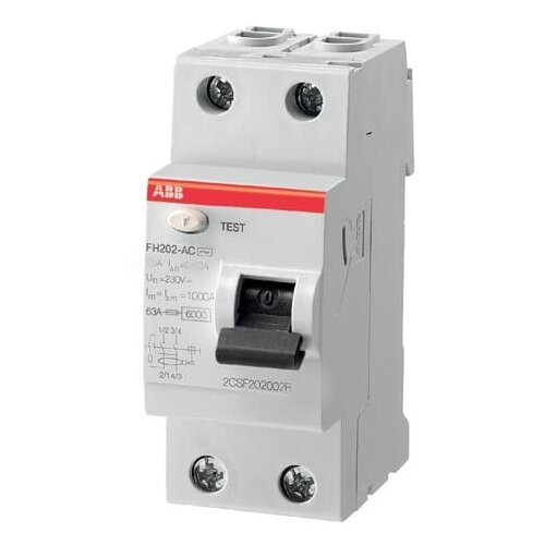 УЗО ABB 300 мА тип АС FH202, 25 А, 300 мА, 2 полюса