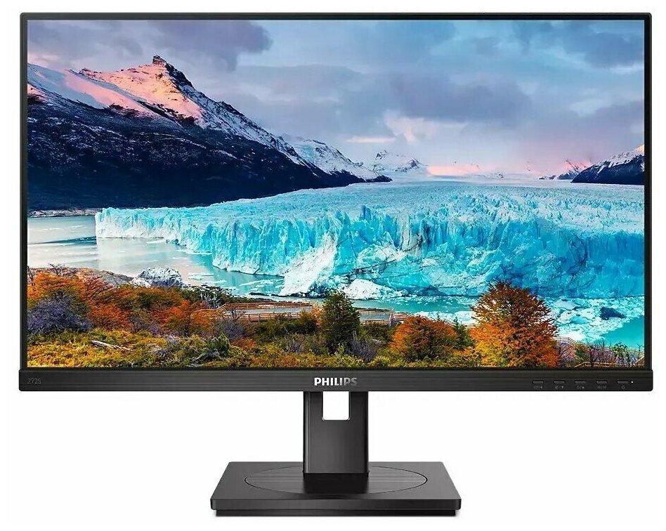 LCD PHILIPS 27" 272S1M {IPS 1920x1080 75Hz 4ms 178/178 250cd 1000:1 8bit D-Sub DVI HDMI1.4 DisplayPort1.2 Pivot 2x2W VESA}