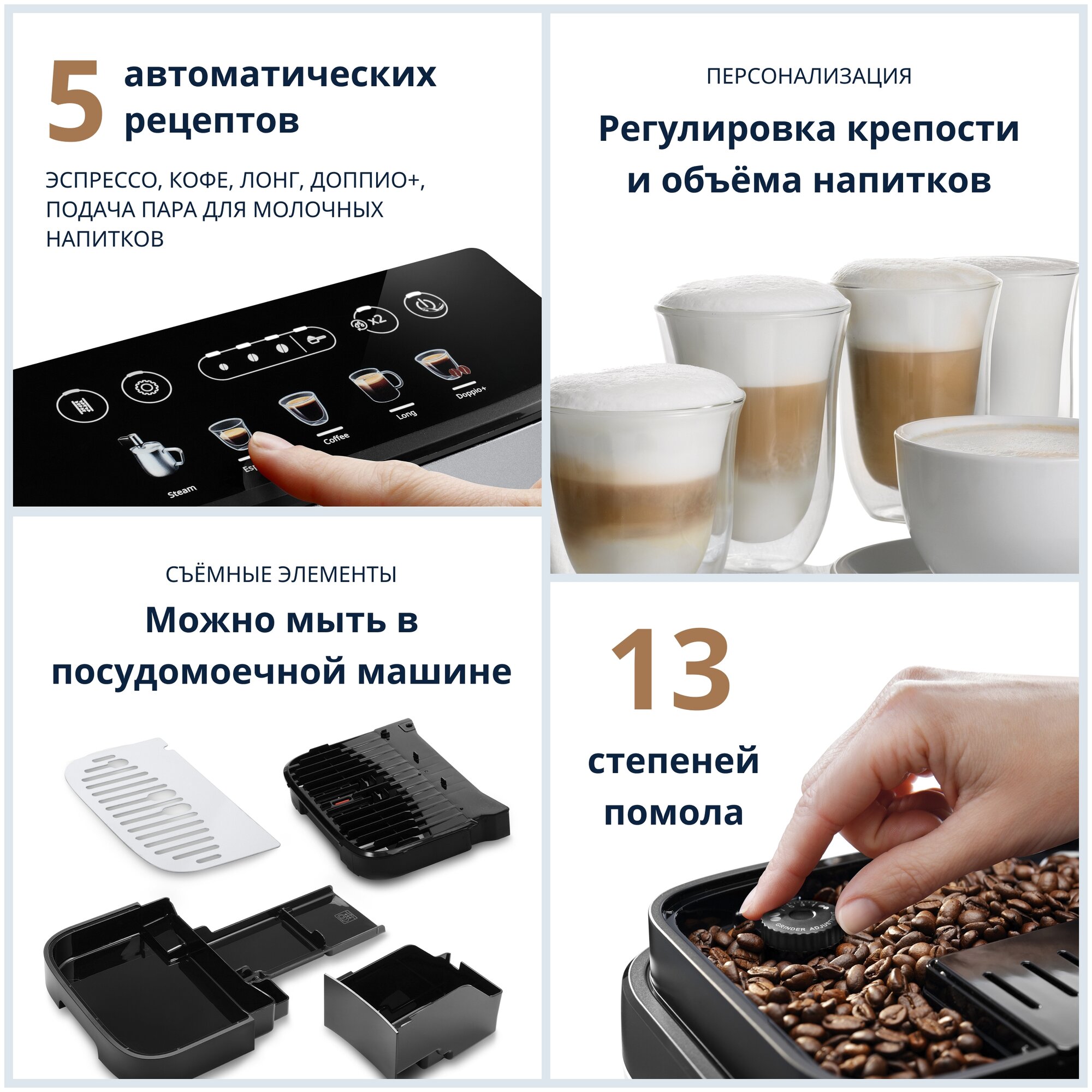 кофемашина DELONGHI ECAM290.31.SB 1450Вт 15Бар черный/серебристый - фото №7