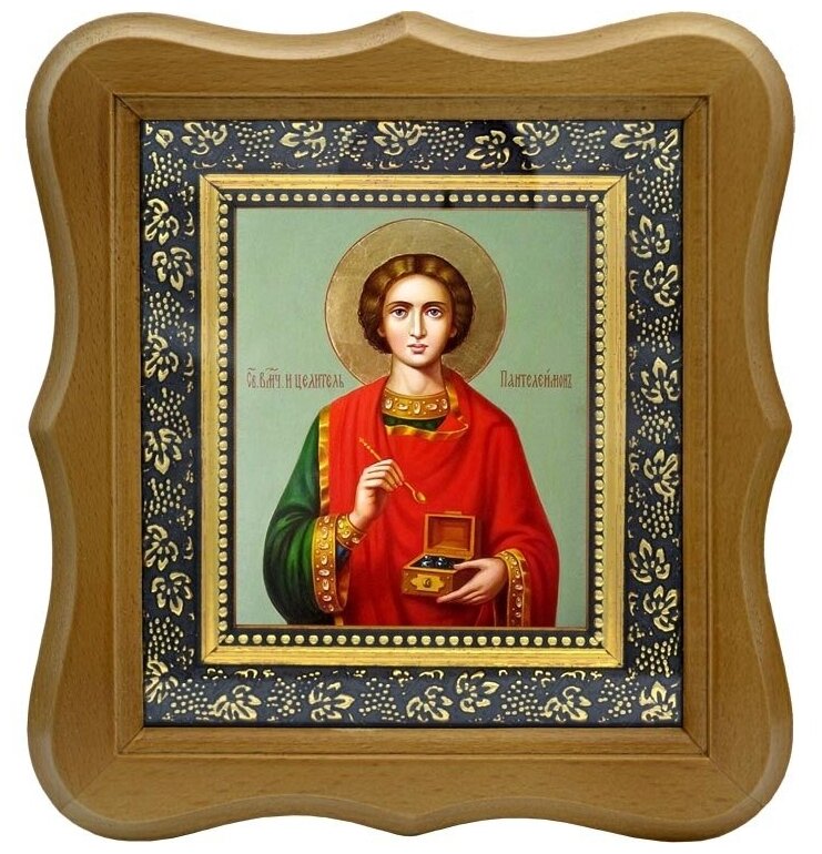 Пантелеймон Святой Целитель. Икона на холсте.