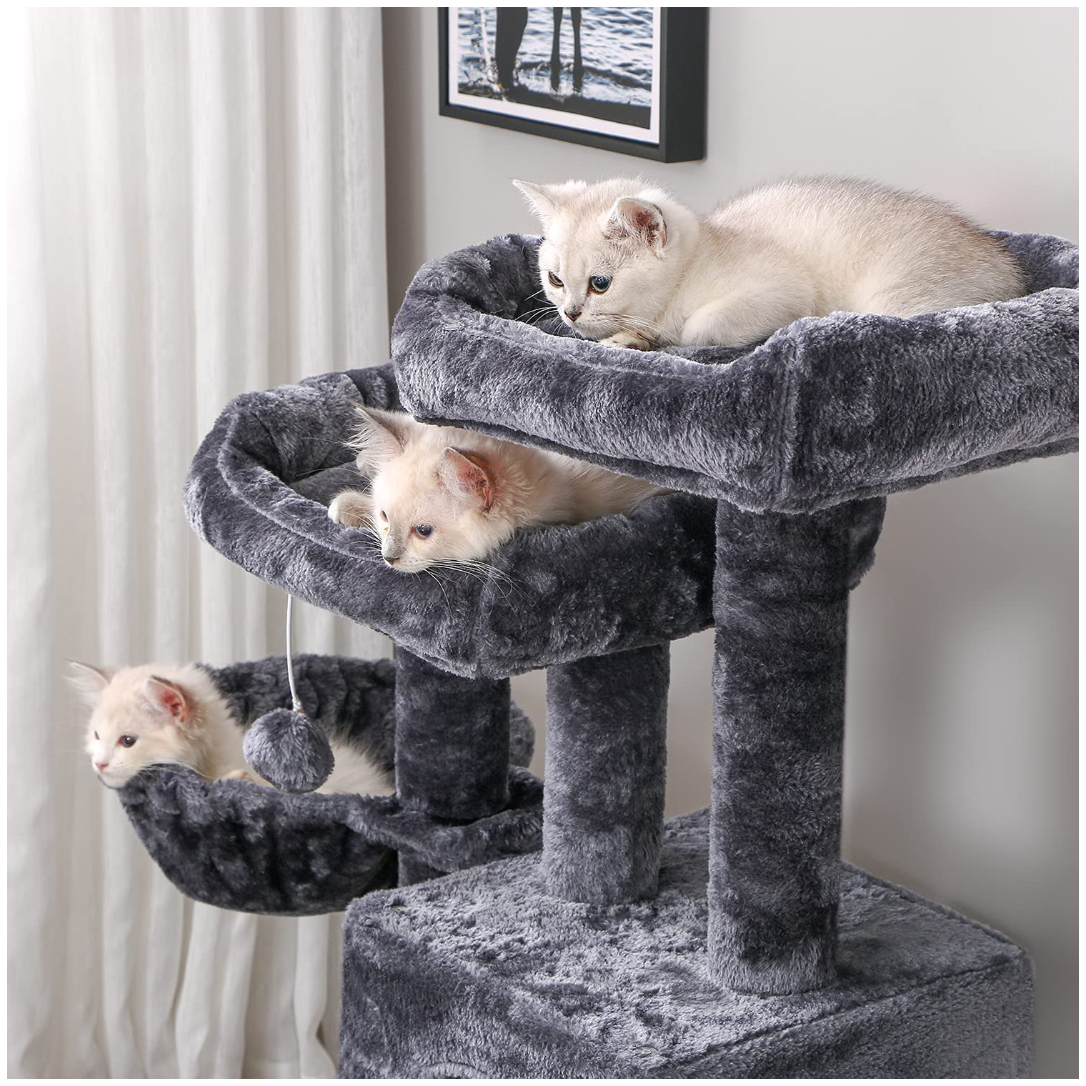 Комплекс домик для кошек с когтеточкой Pet БМФ "Антланта" - фотография № 6