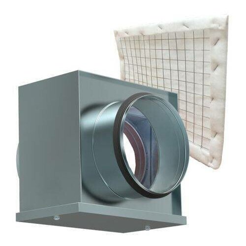 Фильтр вентиляционный ФЛК-100, диаметр 100мм степень защиты G3/EU3, в комплекте с фильтрующей вставкой