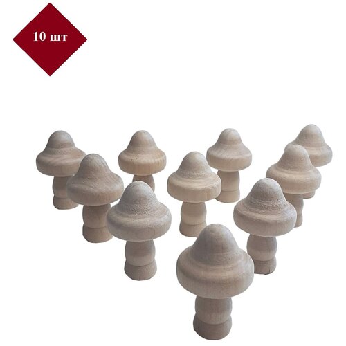 Заготовка деревянная UMPA Гриб деревянный мухомор для творчества, для росписи, поделки, рукоделия Сортер