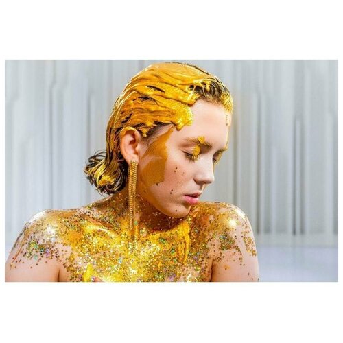 Holly Professional Декоративный гель для волос, лица и тела COLOR GEL Holly Professional, Gold, 100 мл