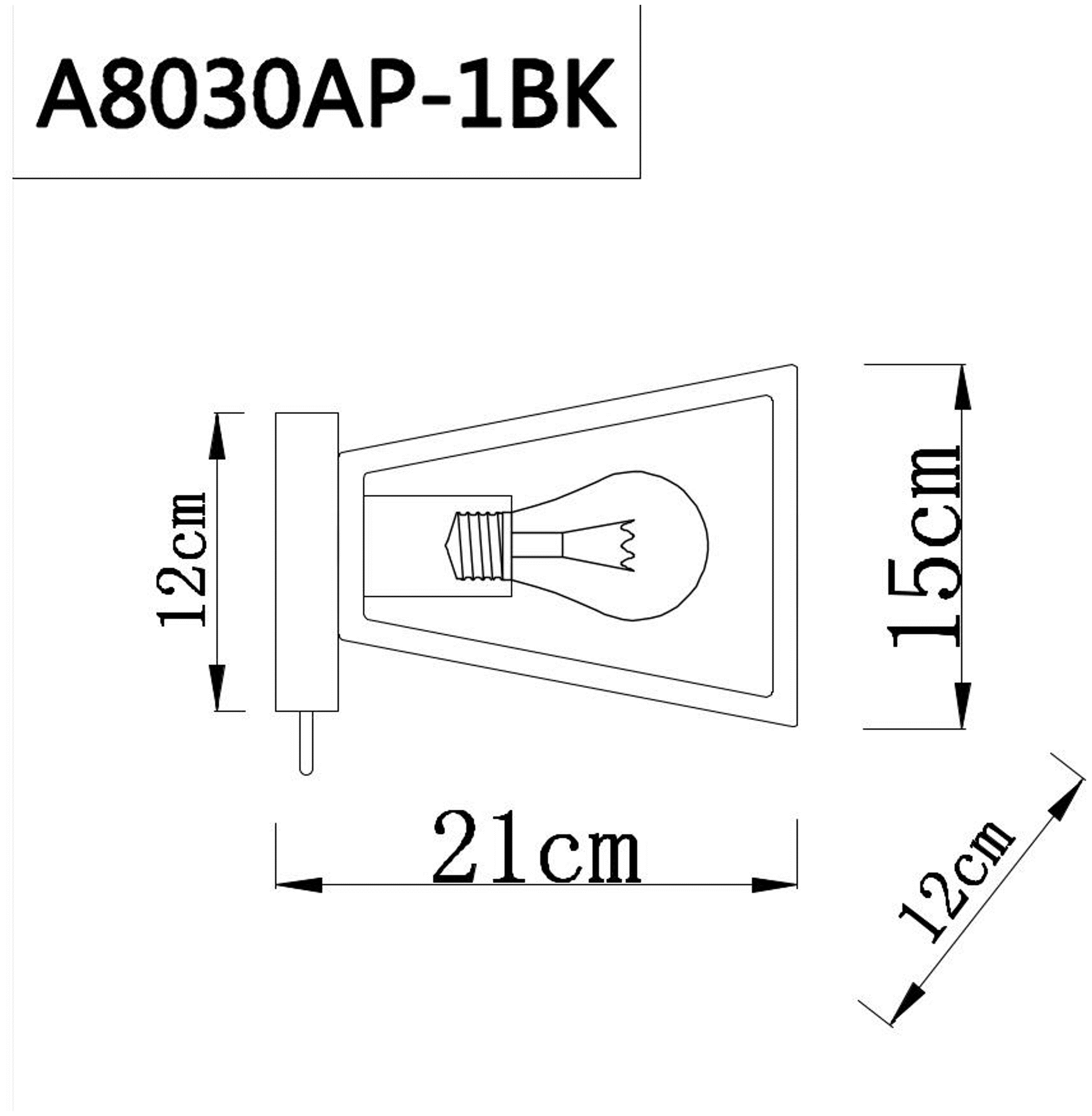 Настенный светильник Arte Lamp Brussels A8030AP-1BK, E27, 60 Вт, кол-во ламп: 1 шт. - фотография № 5