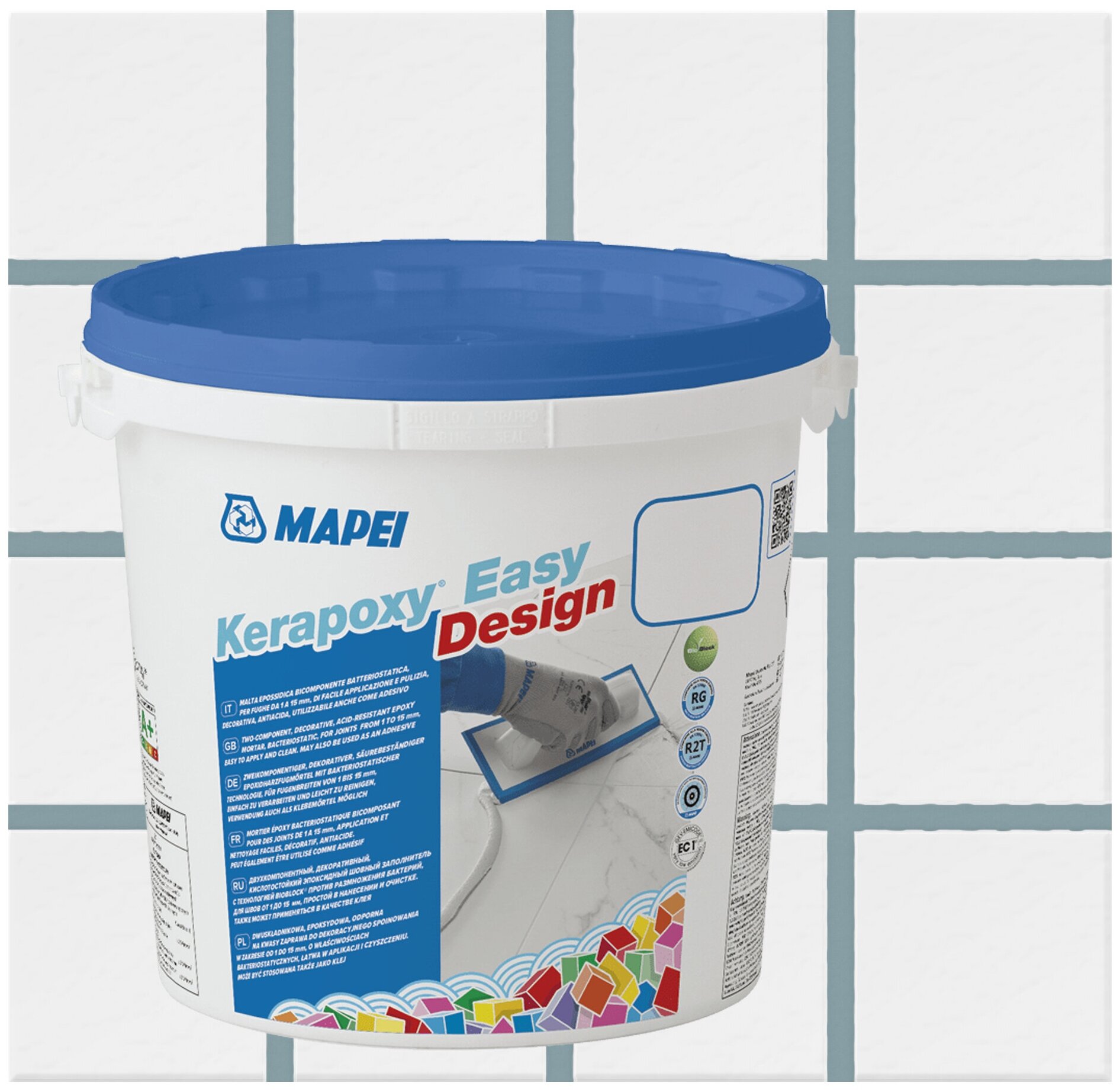 Эпоксидная затирка Kerapoxy EASY Design MAPEI № 176 Зелёно-серый, 3 кг