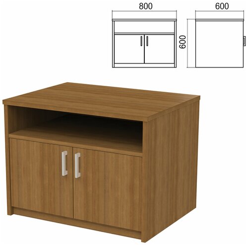 Тумба для оргтехники Арго, 800x600x600 мм, полка, орех шт.