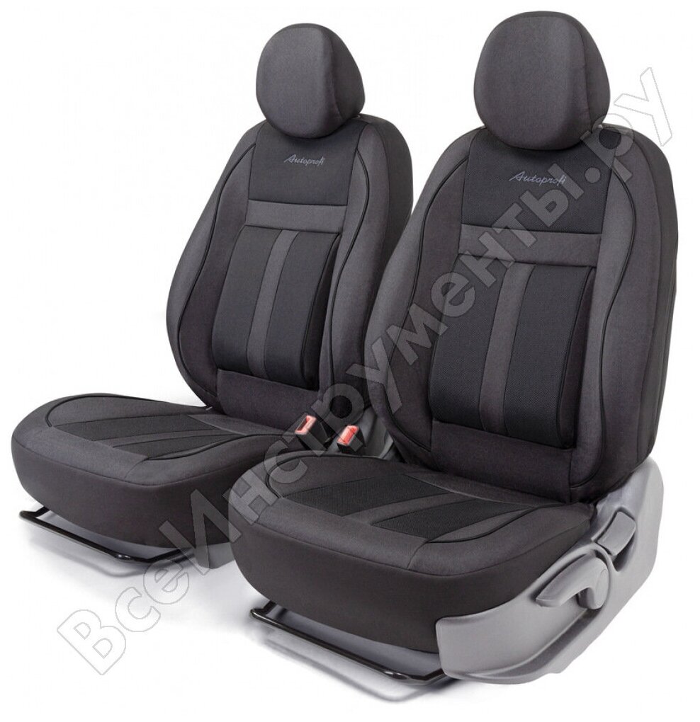 Чехлы Универсальные Передние Autoprofi Cushion Comfort Cus-0405 Bk/Bk Эко-Хлопок Чёрные AUTOPROFI арт. CUS-0405 BK/BK