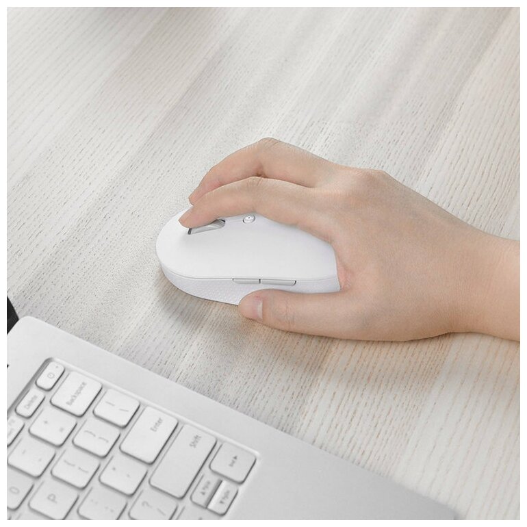 Xiaomi Беспроводная бесшумная мышь с двойным подключением Xiaomi Mi Mouse Silent Edition Dual Mode, Белый, WXSMSBMW02