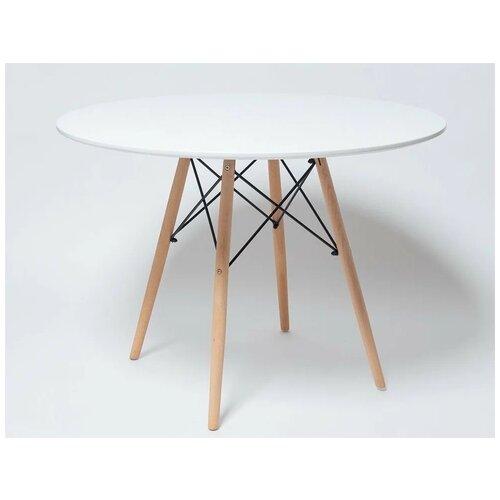 Стол Цвет Мебели ST 001, ДхШ: 100 х 100 см, d: 100 см, толщина столешницы: 1 см, белый